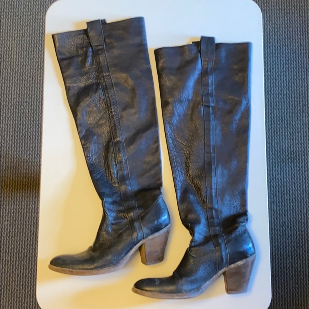 Frye OTK Over The Knee TaylorSlouch Boot Black 8.5